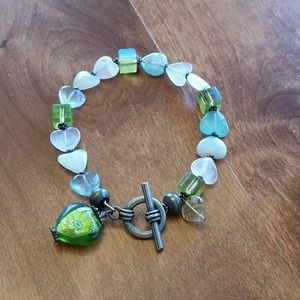 Green Heart Bracelet - Extra Large